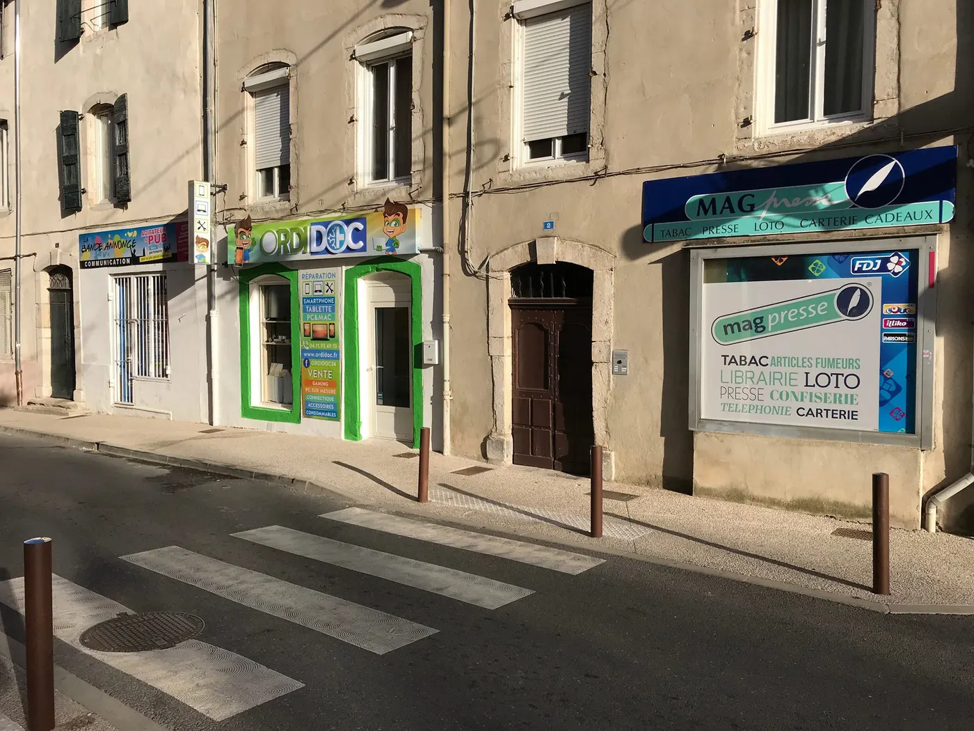 Première boutique ORDiDOC, 2 rue Émile Planchon, Ganges, en 2017