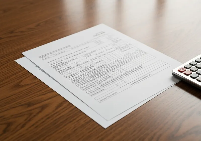 Enveloppe officielle et formulaire de déclaration de revenus